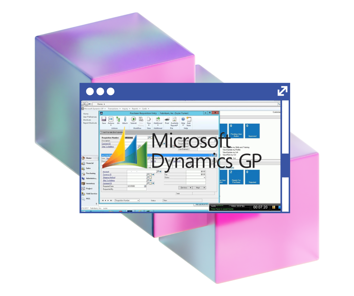 Dynamics GP Mockup